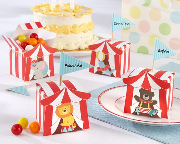 Circus Animal Tent Design Favour Boxes