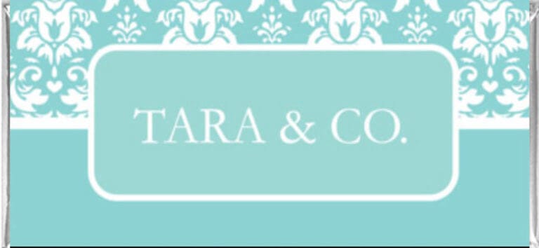 Personalised Chocolate Bar Favours - Tiffany Blue Design