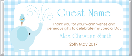 Blue Elephant & Birdy Chocolate Bars Favours