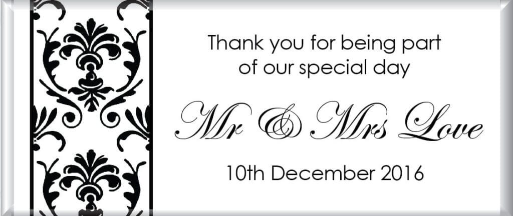 personalised Lindt chocolate favors