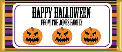 Personalised Chocolate Favours - Halloween Pumpkins
