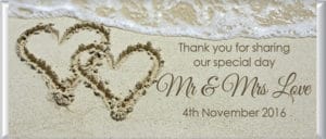 beach hearts sand chocolates