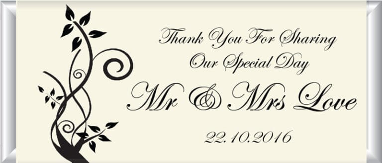 Floral Swirls Personalised Chocolate Favours