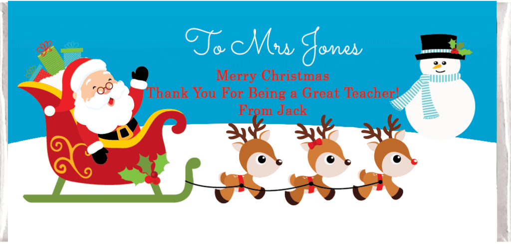 santa sleigh chocolate