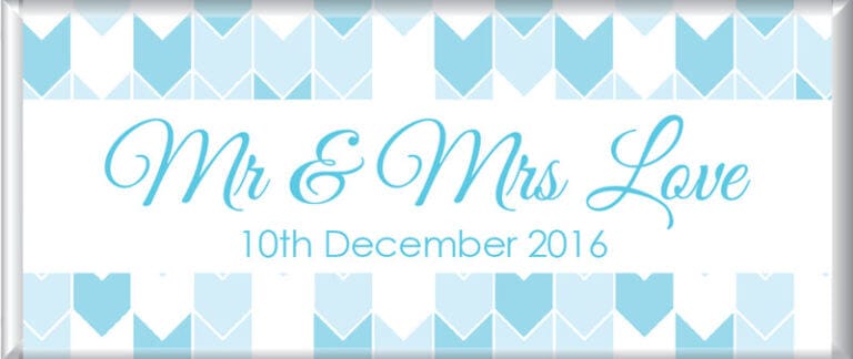 Personalised Chocolate - Blue Grey Arrows