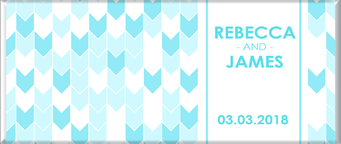 Personalised Chocolate Bar - Blue Arrows