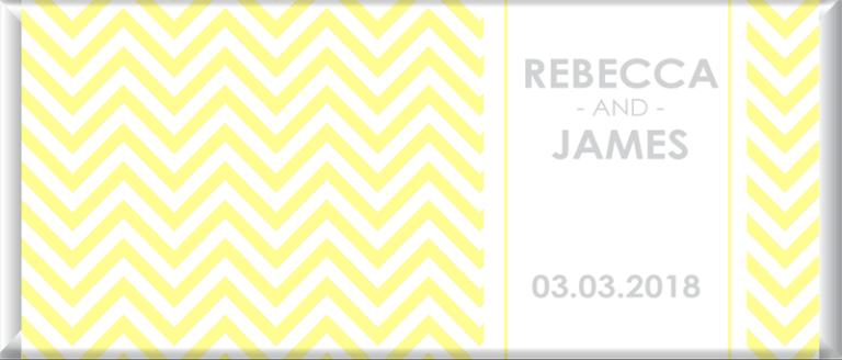 Personalised Chocolate Bar - Yellow Chevron