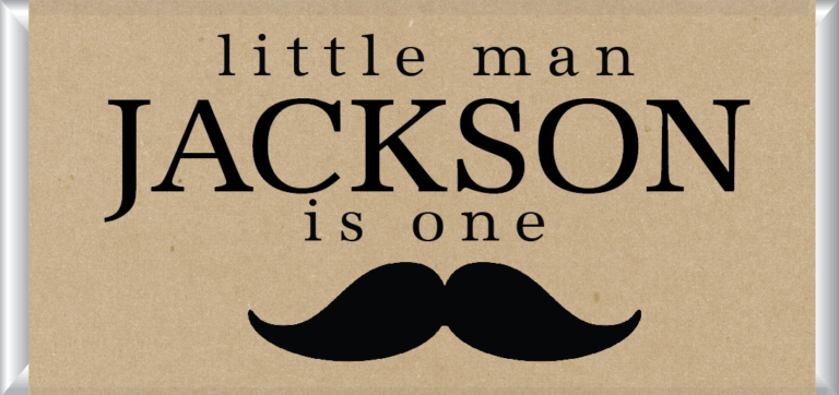 Personalised Kraft Paper Chocolate Bar Moustache Design