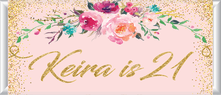 Floral Blooms Personalised Chocolate Bar Favours