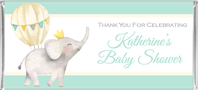 Baby Shower Chocolate Favours - Elephant & Balloon