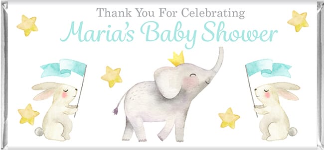Baby Shower Chocolate Favours - Elephant & Bunnies
