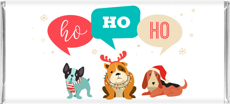 Christmas Chocolate Bar Favours - Doggy Christmas
