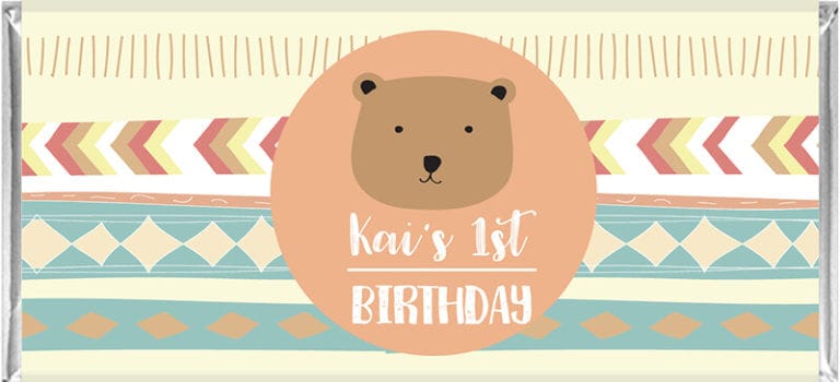 Baby Party Chocolate Favours - Boho Bear