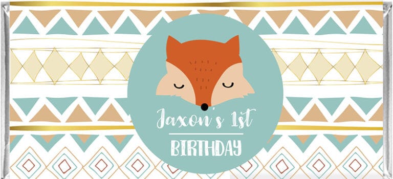 Baby Party Chocolate Favours - Boho Fox