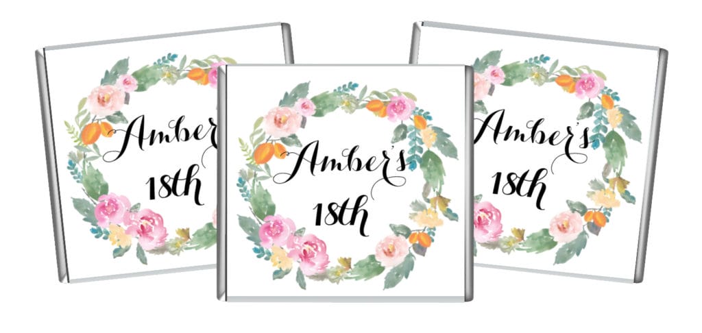 floral peonie wreath chocolates,floral chocolates,floral custom chocolates,floral personalised chocolates,mini personalised chocolates,personalised miniature chocolates,personalised mini chocolate labels,personalised mini chocolate bars,personalised mini chocolate favours,personalized mini chocolates,personalised chocolates with names,personalised chocolates near me