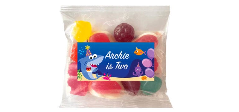 Baby Shark Theme Personalised Lolly Bags