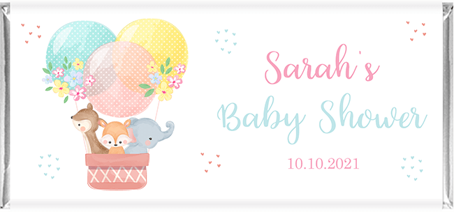 Baby Shower Chocolates - Baby Animals in Balloon