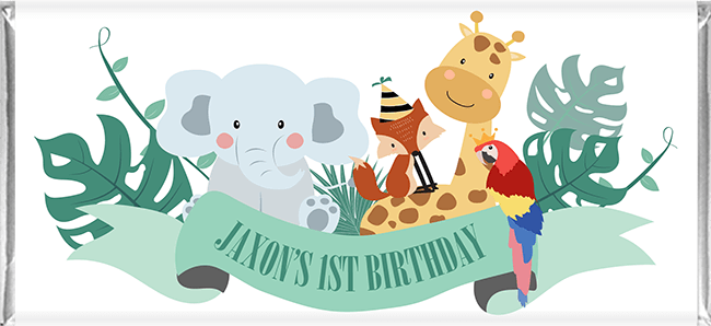 Personalised Chocolates - Safari Babies