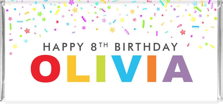 Confetti Sprinkles Custom Premium Belgian Chocolate Bars