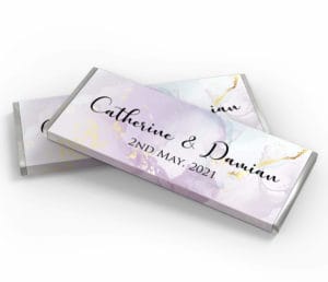 personalised chocolates,favours,eucalyptus leaf wedding,personalised marble favours
