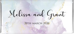 personalised chocolates,favours,eucalyptus leaf wedding,personalised marble favours