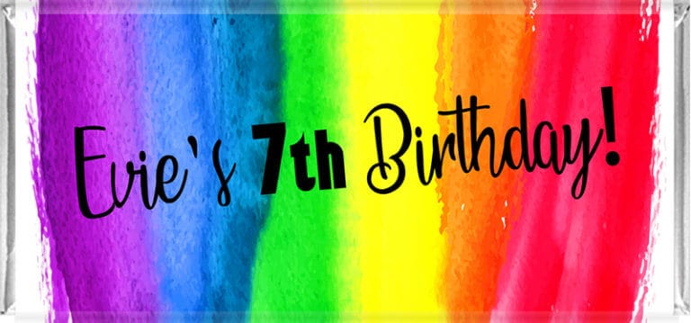 Rainbow Paint Personalised Chocolate Bars