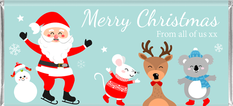 Chocolate Bar Favours - Christmas Friends
