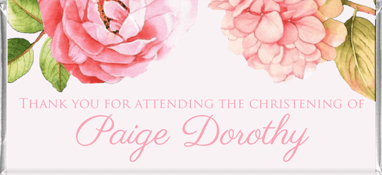 Personalised Chocolates - Blush Pink Florals