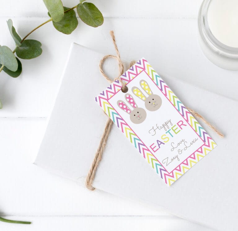 Personalised Gift Tags - Bright Bunny