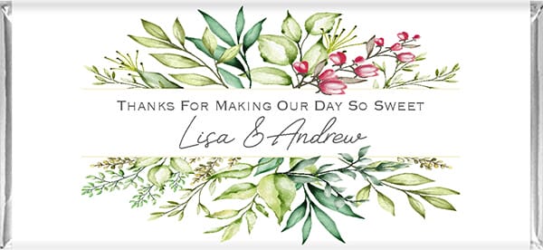Florals & Leaves Personalised Chocolate Bars