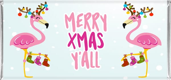 Flamingo Christmas Chocolate Bars