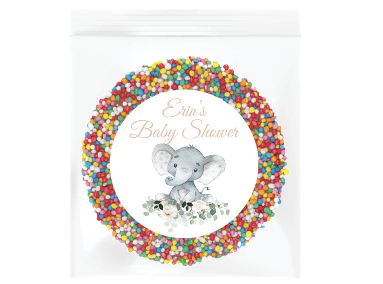 Baby Elephant Florals Personalised Giant Chocolate Freckle