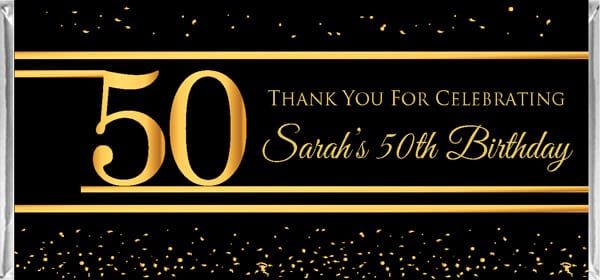 Black & Gold Birthday Number Chocolates