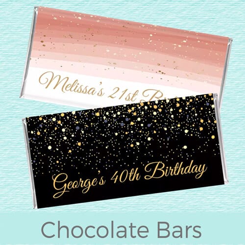 Personalised Adult Birthday Chocolate Bars