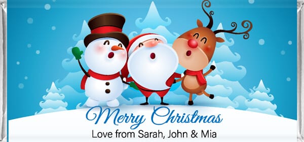 Singing Santa Christmas Chocolate Bars