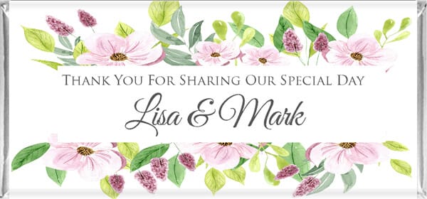 Watercolour Blooms Personalised Chocolates