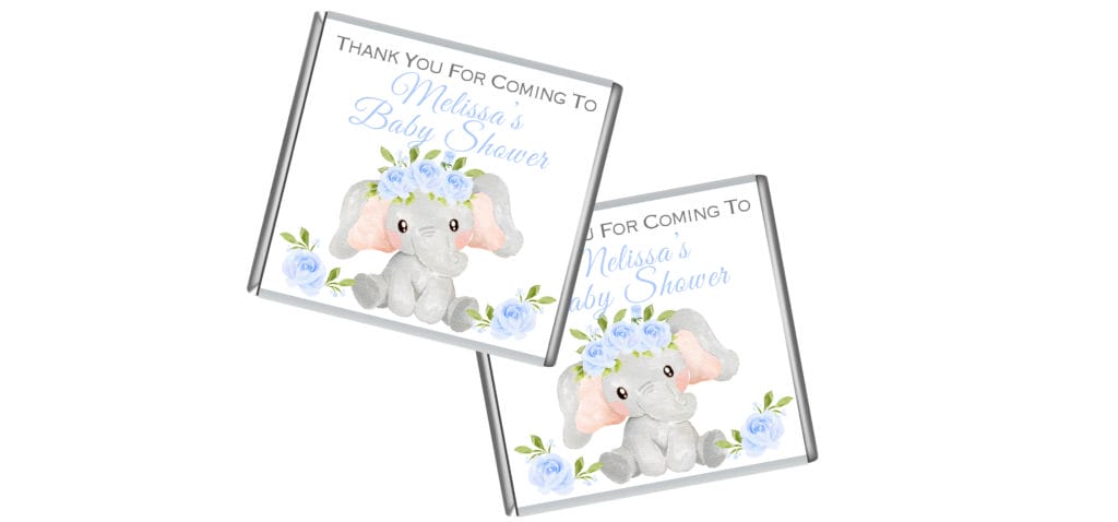 Blue Floral Elephant Petite Chocolates