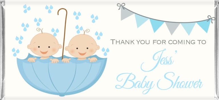 Twin Baby Boys Personalised Chocolates