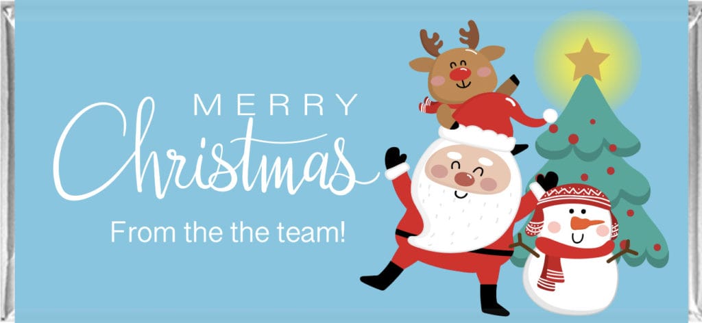 christmas chocolate bar favours