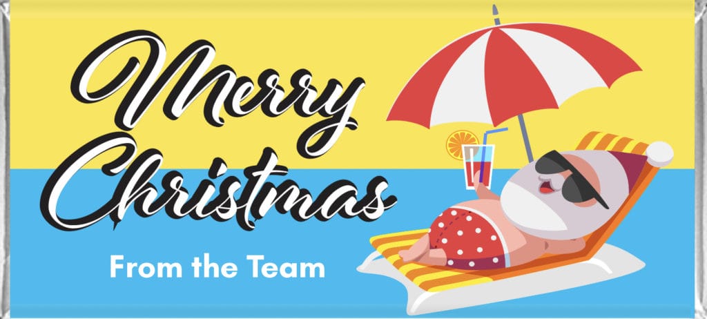 christmas chocolate bar favours