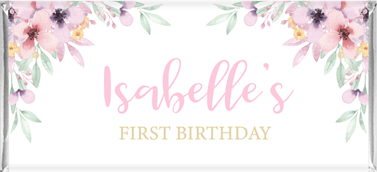 Sweet Florals Personalised Chocolate Bars