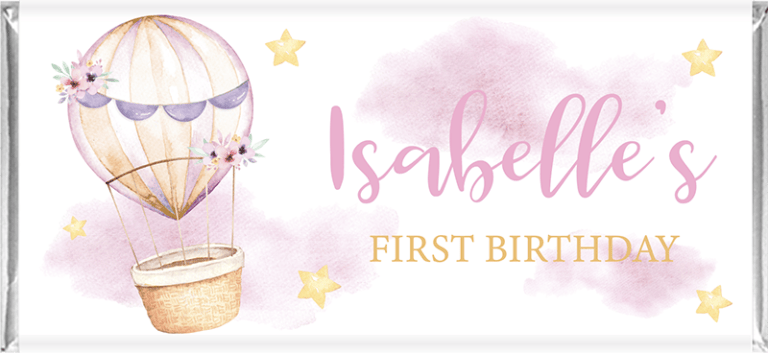 Sweet Little Hot Air Balloon Personalised Chocolates