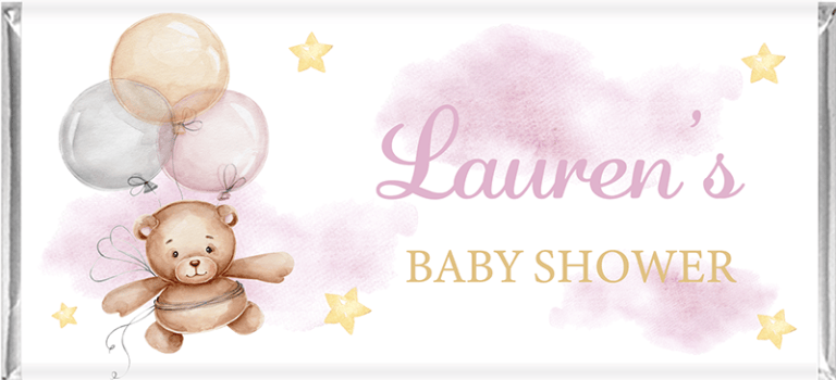Teddy & Balloons Baby Shower Chocolates