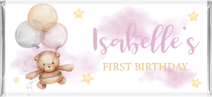personalised chocolates,favours,hot air balloon birthday,chocolate favours,bomboniere,first birthday favours,party favours,TEDDY FAVOURS,teddy bomboniere