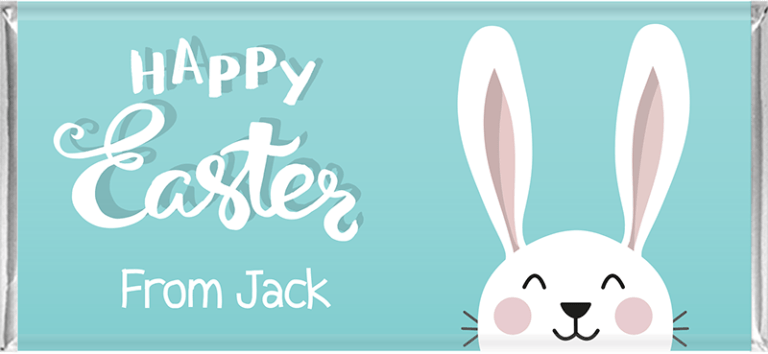 Happy Bunny Personalised Easter Chocolate Bars
