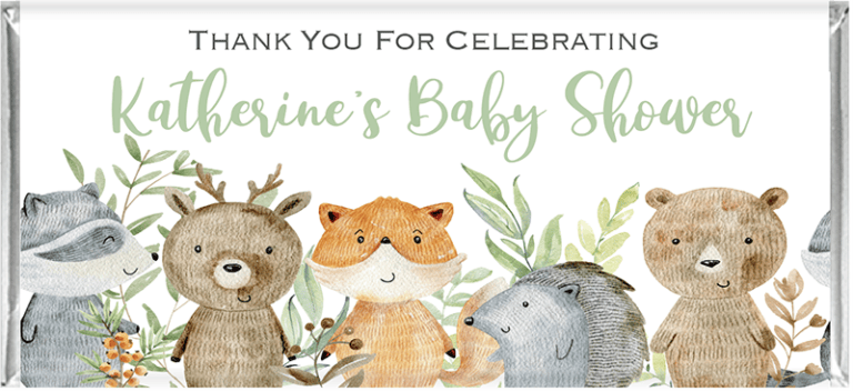 Watercolour Woodlands Cuties Baby Shower Chocolates