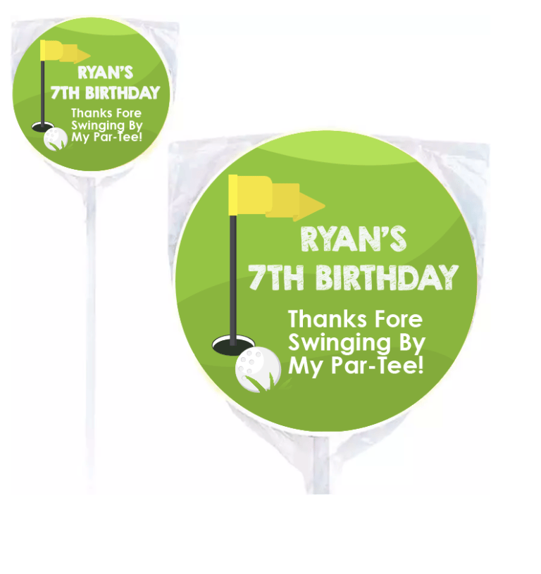 Golf Par-Tee Personalised Lollipops