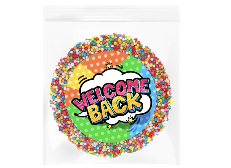 Welcome Back Personalised Giant Chocolate Freckle