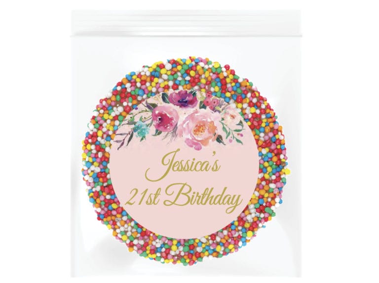 Floral Blooms Personalised Giant Chocolate Freckle