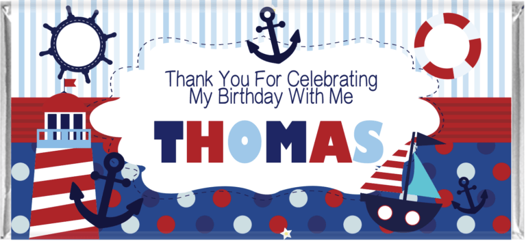 Nautical Sailor Personalised Chocolates